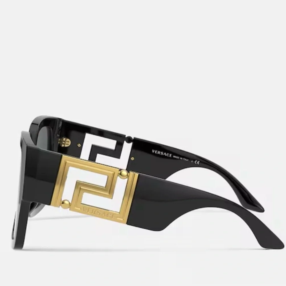 Versace Black Sunglasses with Gold Detail - Picture 3 of 12